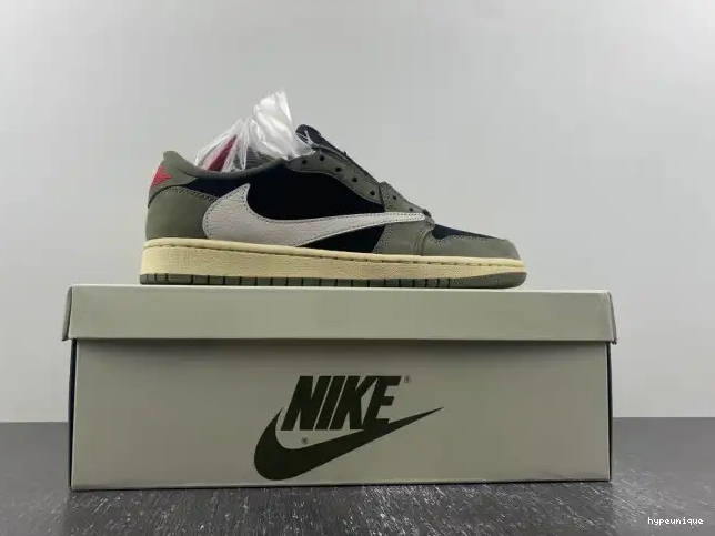 HYPE DM7866-002 AIR LOW JORDAN OG TRAVIS 1 'BLACK SP SCOTT OLIVE' X 0429